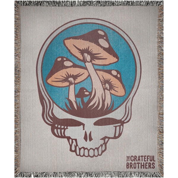 Tbg Mushroom Stealie Woven Blanket