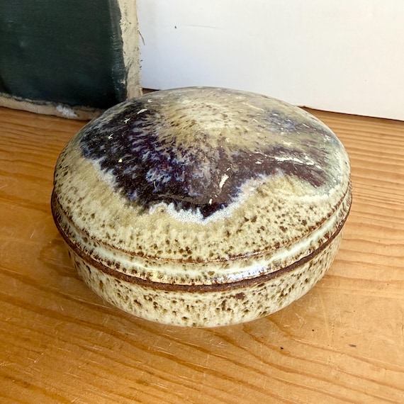 A real potter threw and lidded this little stash box — the kind of object that sits on a dresser for decades and always gets a compliment.