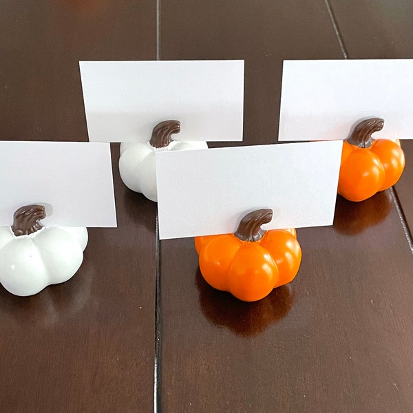 Pumpkin Place Card Holder Etsy