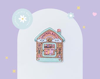 Pegatina de libro de biblioteca al aire libre / Pegatina holográfica / Pegatina para portátil Kindle / Pegatina para botella de agua / Pegatina de vinilo con brillantina / Regalo para amantes de los libros