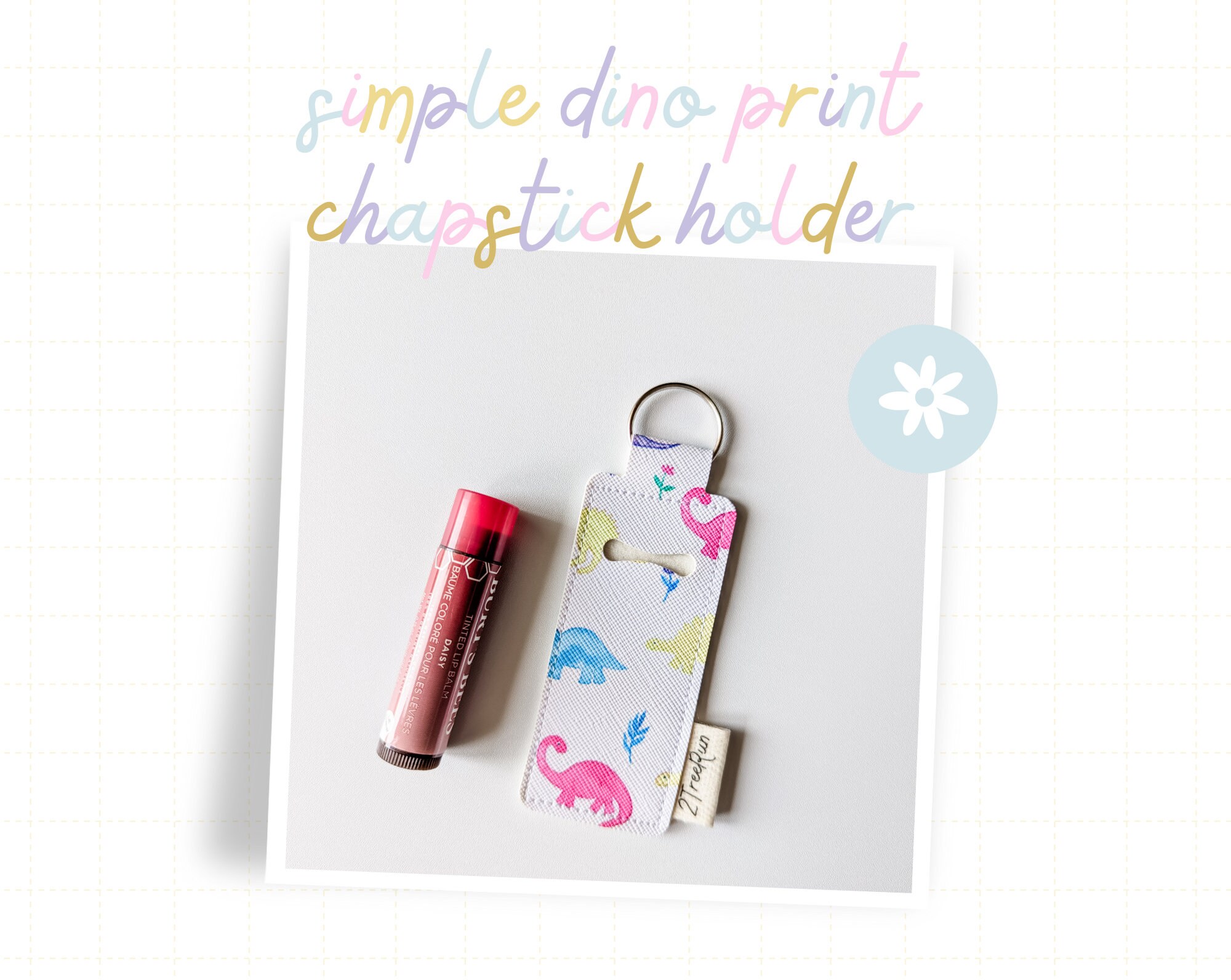 BKBKAAK Tier-Lippenbalsam-Schlüsselanhänger – 4 Stück, Aus Elastischem Neopren, 11,5x4 Cm | Süße Dino- & Pfoten-Muster Für Damen & Mädchen