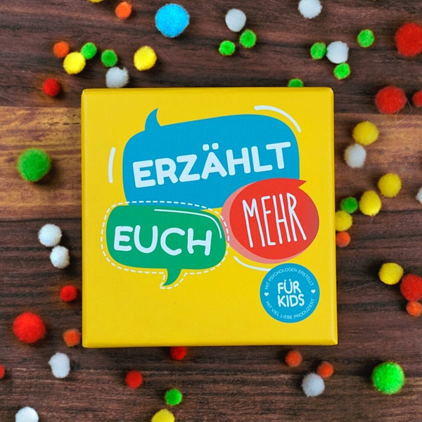 Erzählt euch mehr für Kids - Kartenspiel - Kommunikationsspiel - Spiel für Kinder - Achtsamkeit - Selbstreflexion - Fantasie