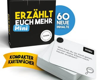 Tell each other more (MINI) - Card fans - Communication game - Game for friends, acquaintances and relatives - Mindfulness - Self-reflection