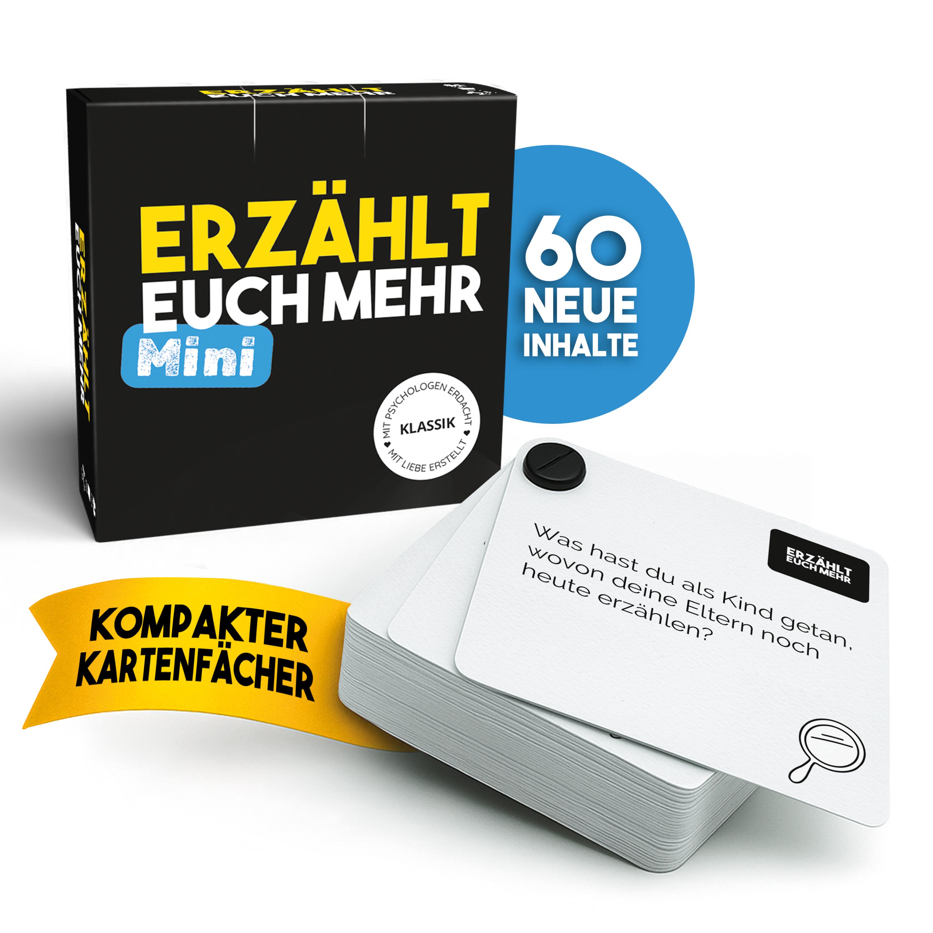 Erzählt Euch Mehr (MINI) - Kartenfächer I Gesprächskarten I Spiel Für Freunde, Bekannte Und Verwandte I Geschenkidee I Mitbringsel