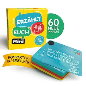 Tell each other more for Kids (MINI) - Card fans - Question cards - Game for children and families - Educational game - Empathy & reflection