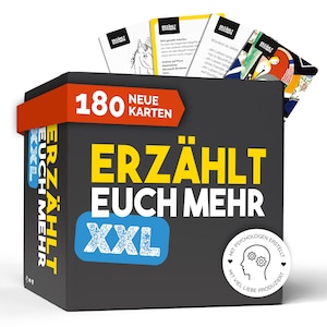 Erzählt euch mehr XXL (NEU) - Kartenspiel - Kommunikationsspiel - Spiel für Freunde, Bekannte und Verwandte - Achtsamkeit - Selbstreflexion