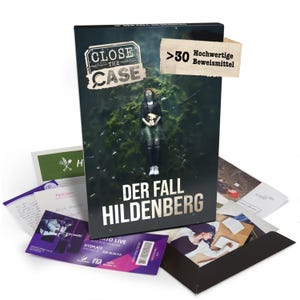 CLOSE THE CASE - Der Fall Hildenberg I Mörderisches Krimispiel I Escape Room Spiel für Erwachsene I Detektivspiel Made In Germany