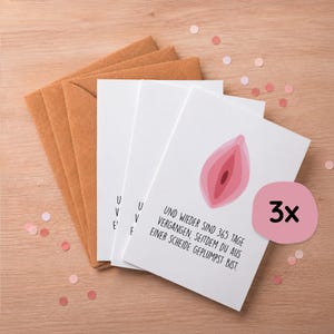 3 x Geburtstagskarte mit Umschlag- SCHEIDE - Witzige Karte - Lustige Grußkarte - Geburtstagsgeschenk - Glückwunschkarte