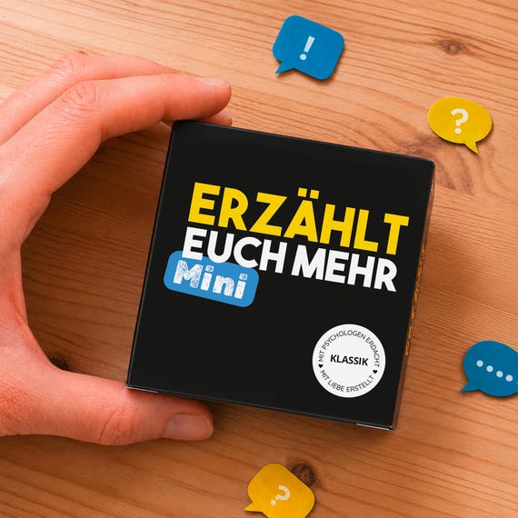 Erzählt Euch Mehr (MINI) - Kartenfächer I Gesprächskarten I Spiel Für Freunde, Bekannte Und Verwandte I Geschenkidee I Mitbringsel