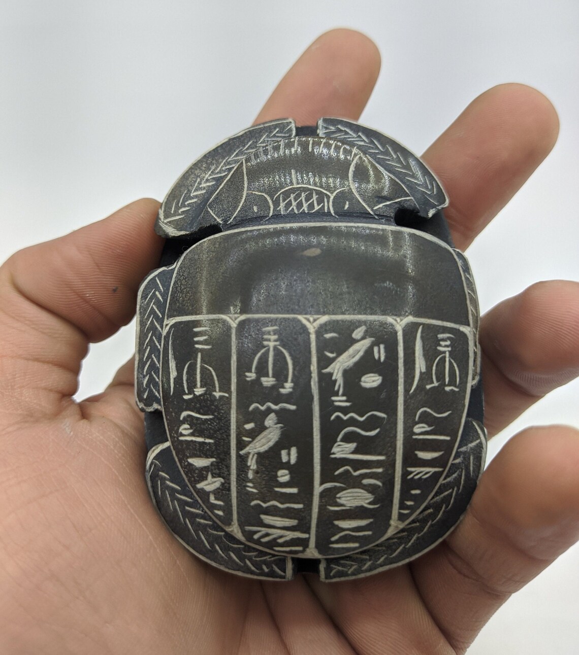 A Set of 3 Basalt Scarabs Made in Egypt Etsy UK