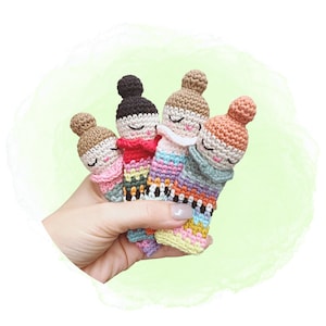 Schema Amigurumi per la bambola delle preoccupazioni • PDF all'uncinetto con biglietto stampabile • Regalo giocattolo di supporto emotivo • Tutorial intermedio scaricabile digitalmente