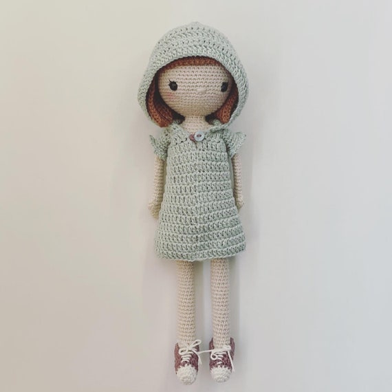 Crochet doll top hoodie pattern