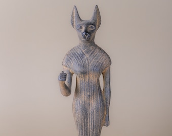Bastet Egyptian Cat Goddess of Protection and Pleasure - Egyptian Handmade Statue