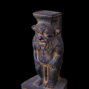 Rare Egyptian God Bes Statue The Protector of Households - Egyptian Handmade Statue