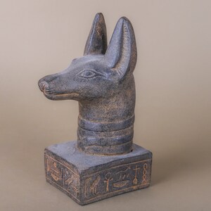 Anubis Bust Egyptian Jackal God of Underworld & The Deceased - Egyptian Handmade Statue of Anubis