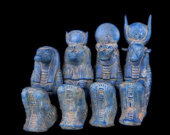 Sekhmet, Hathor, Thoth & Sobek Egyptian Gods Statues