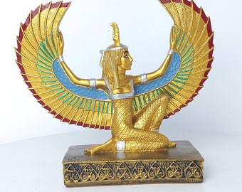 ヴィンテージ マアト像 - 正義の羽根を持つ古代エジプトの女神マアト