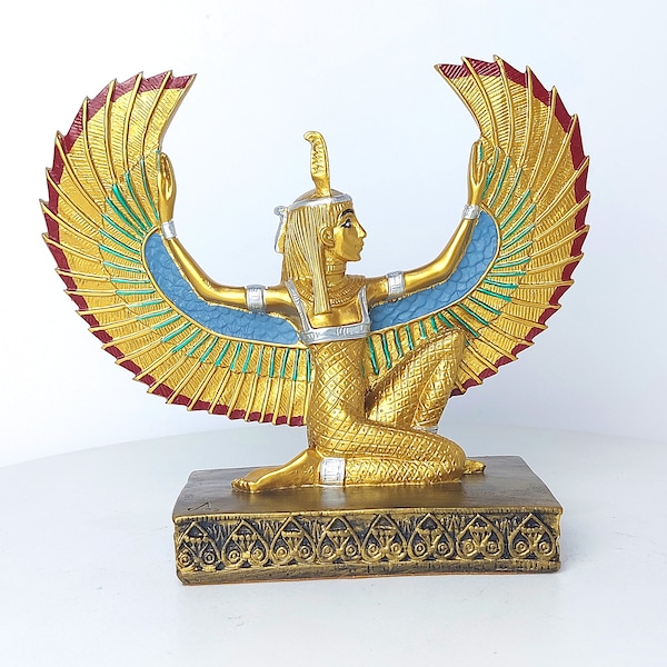 Goddess Ma'at Open Wings Statue Egyptian Goddess of Justice, Harmony and Truth (Goddess Maat)