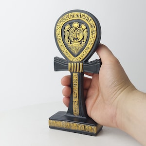 Handmade Ankh Modern Luxurious Style Black & Gold Key of Life
