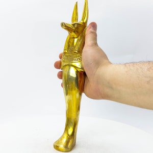 Stunning Handmade Copper Anubis Statue - A Symbol of Egyptian Mythology and Culture for Collectors and Home Decor Enthusiasts