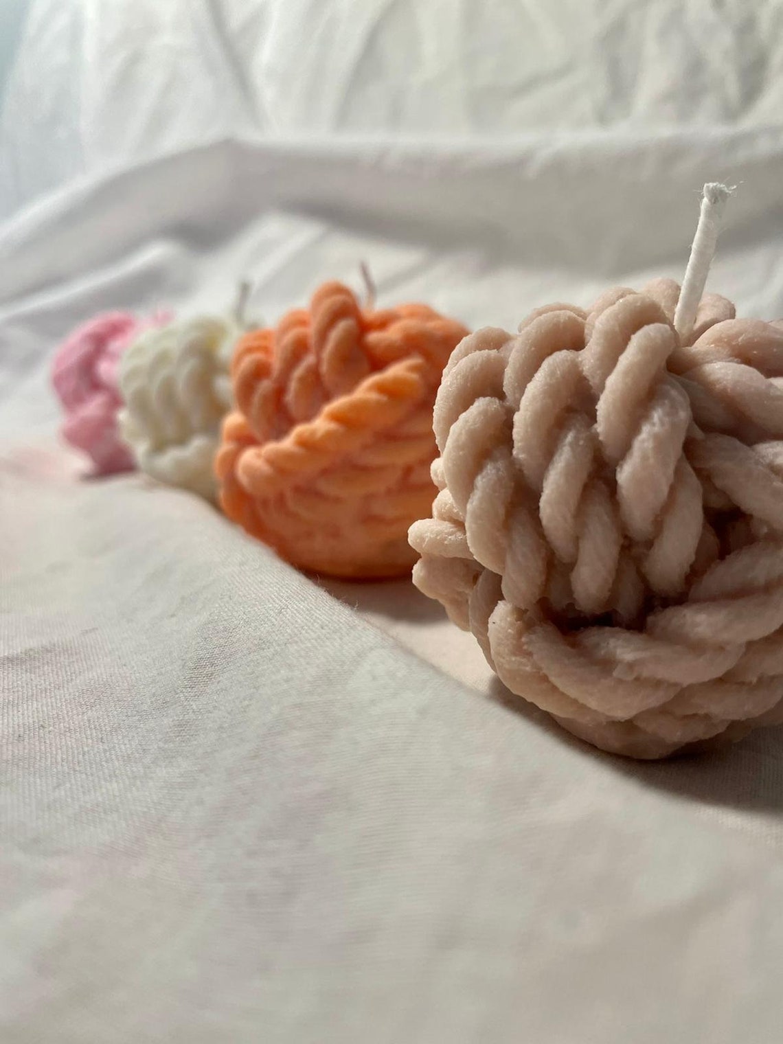 Knot Candles// unique candle // pillar candle // soy candle // Etsy