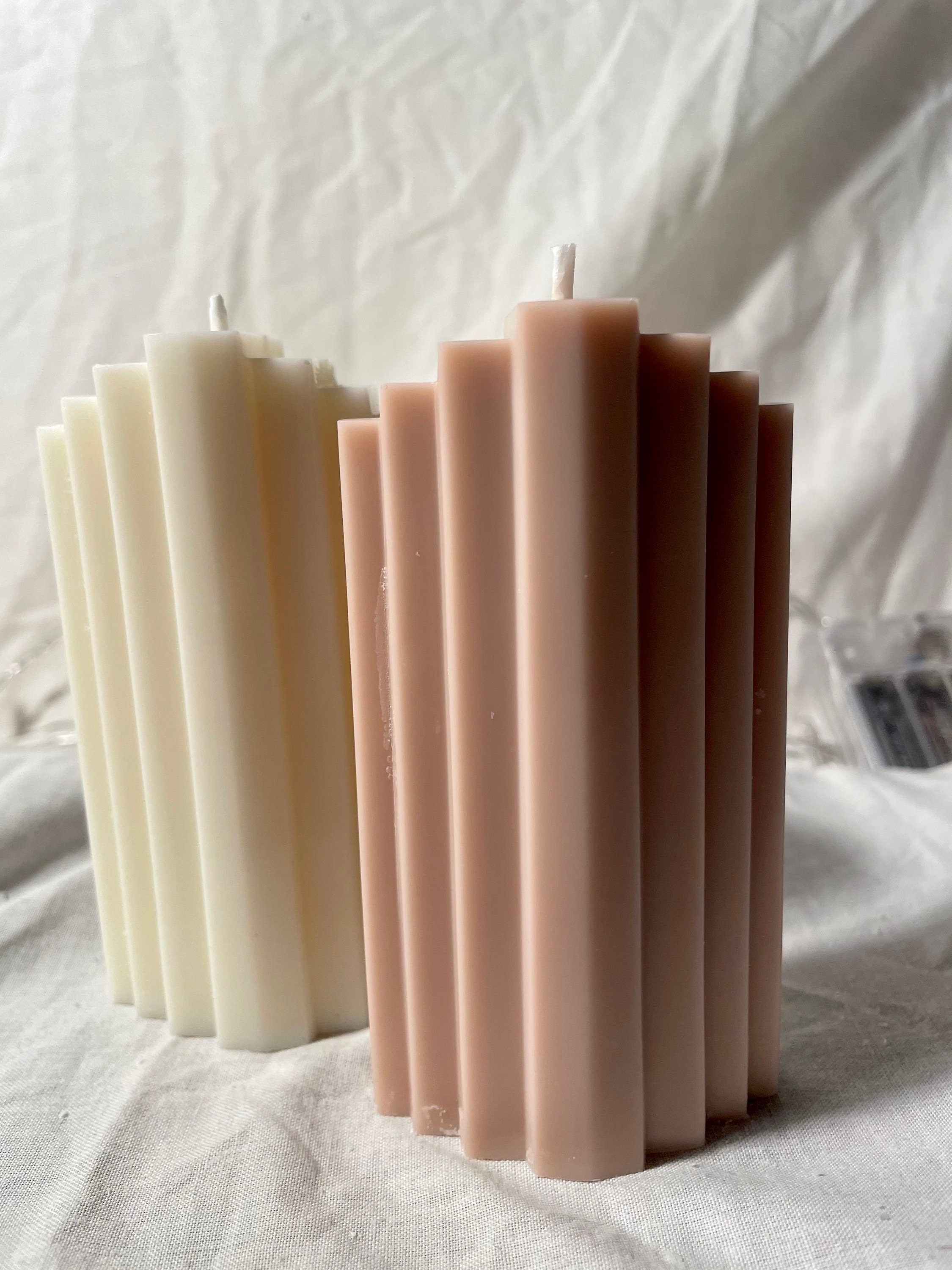 Tower candle / Geometric candle / pillar candle / colourful Etsy