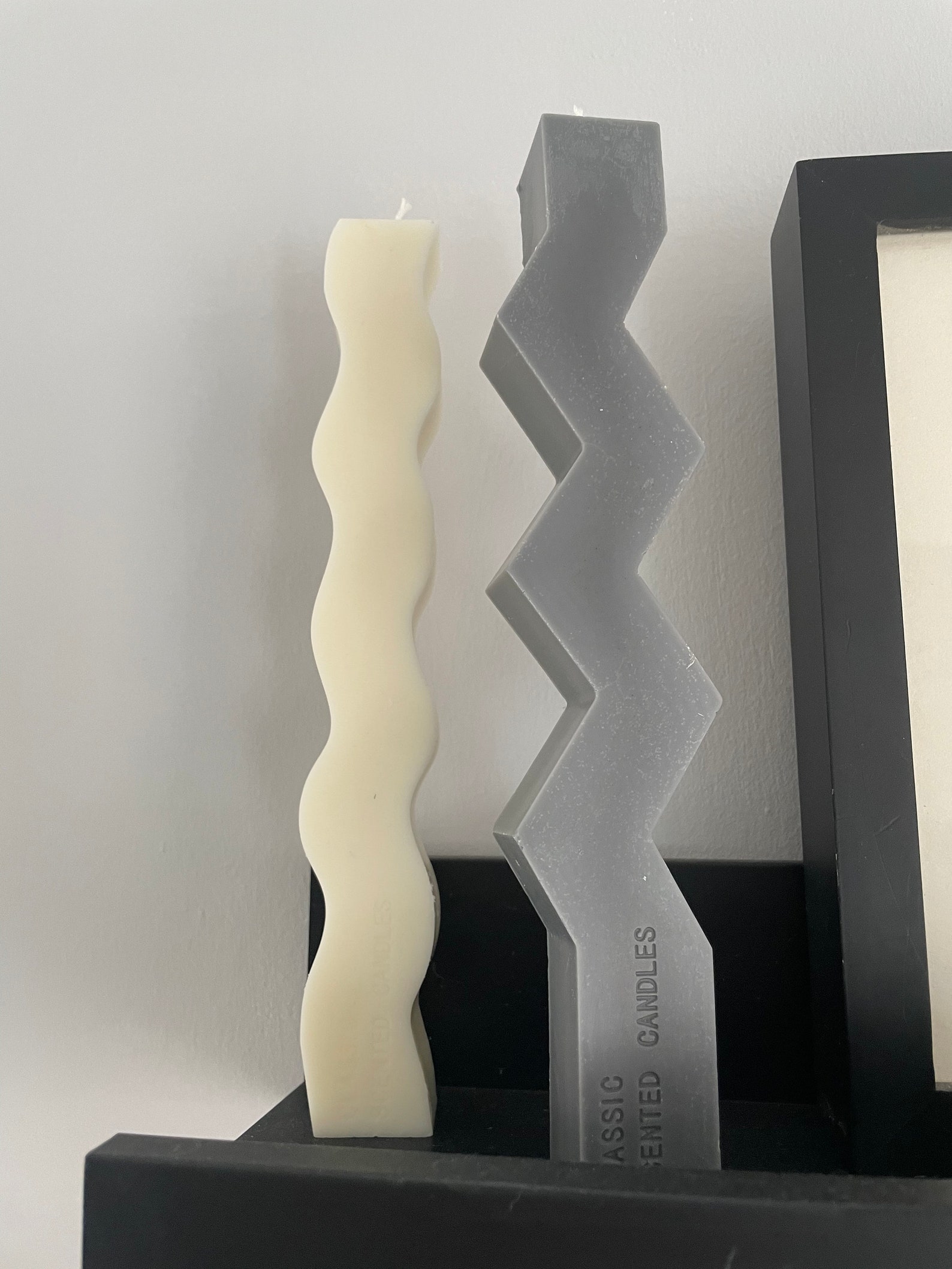 Wavy Soy wax candle / colourful candle / soy zig zag candle / Etsy