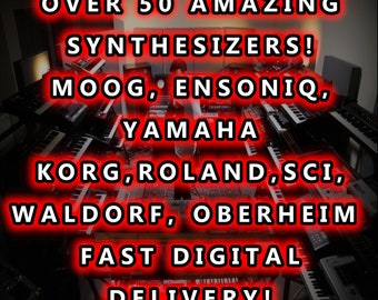 Over 50 Classic Synthesizers! Moog, Roland, Korg, SCI, Waldorf, VST Format Instant Delivery!