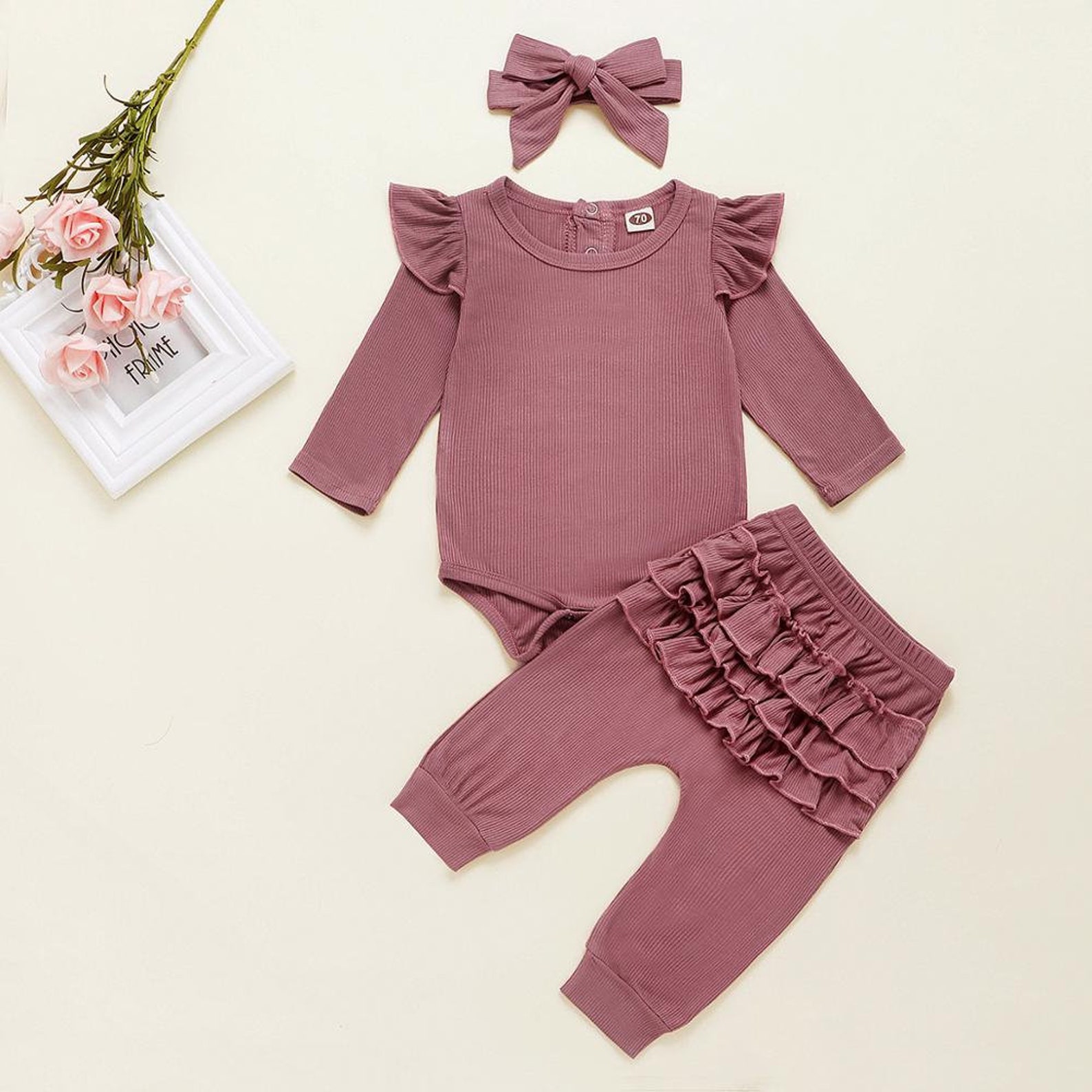 Baby Girl Ruffle Set Ruffle Baby Clothes Baby Girl Outfits Etsy