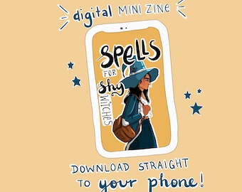 Spells For Shy Witches DIGITAL MINI ZINE, in Full Colour and with Cute Illustrations