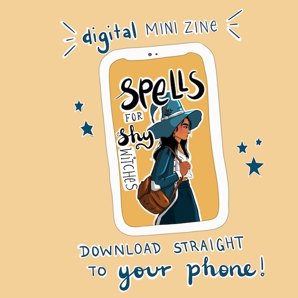 Spells For Shy Witches DIGITAL MINI ZINE, in Full Colour and with Cute Illustrations