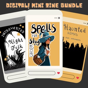 DIGITAL Spooky Mini Zine Bundle for Introverts