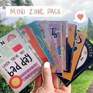 Mini Zine Bundle | 9 Pack of Mini Zines | Art Zines