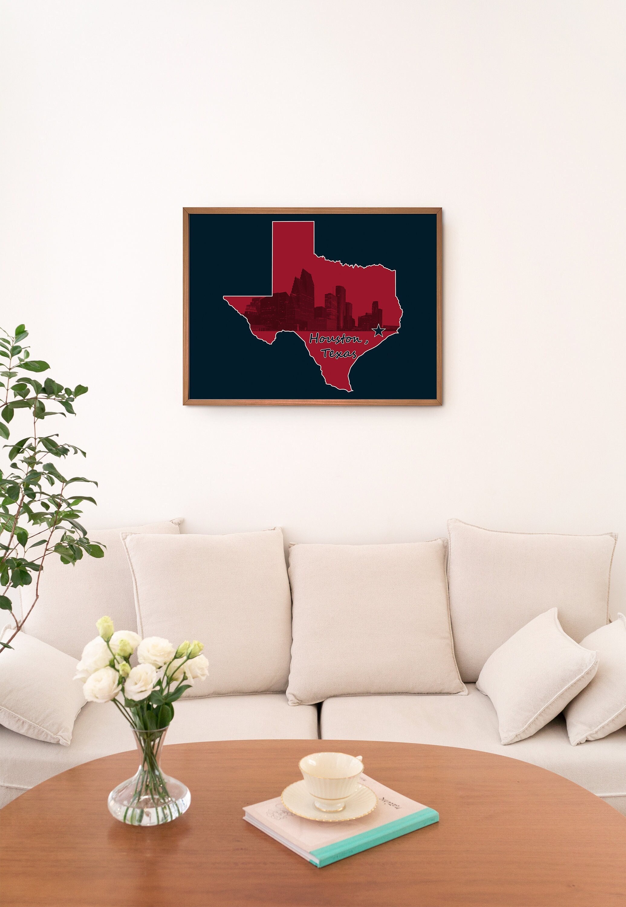 Houston Skyline Houston Artwork Houston Skyline Art Texas Etsy