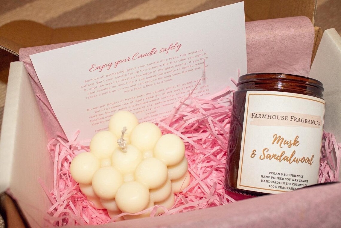 Candle Gift set Hamper Highly Scented Handmade Hand Etsy.de