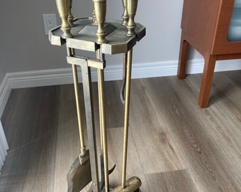 Brass Vintage Fireplace Tools