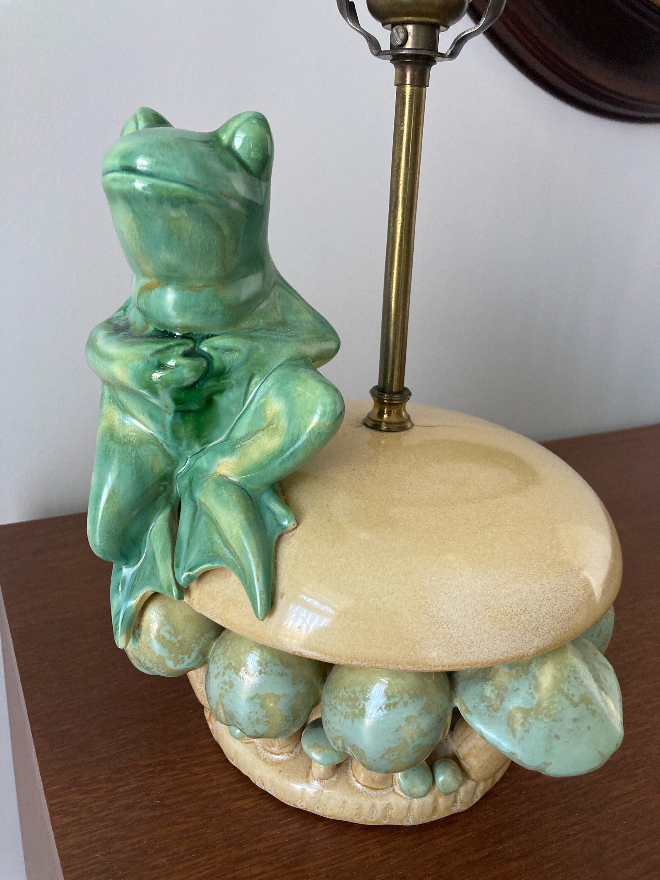 Vintage Frog on a Toadstool Lamp Royal Heager