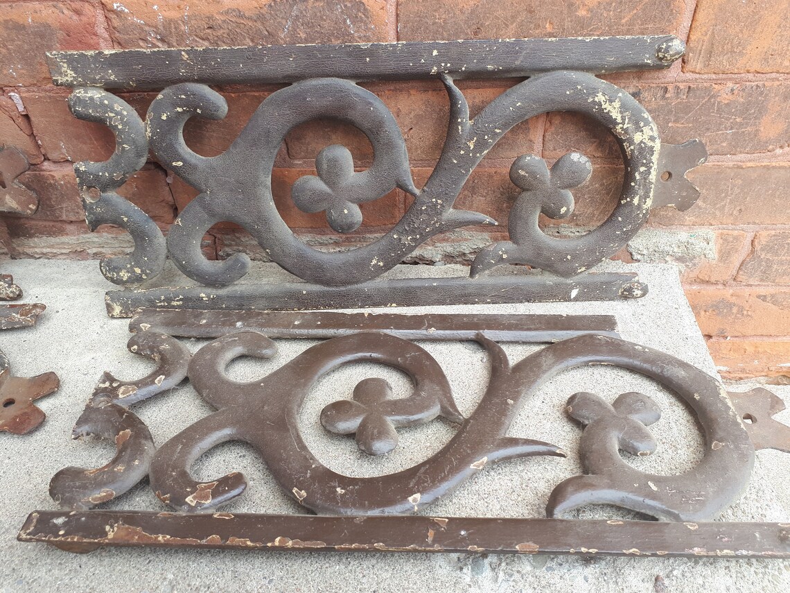 Vintage Victorian Cast Iron Fence Panels Etsy