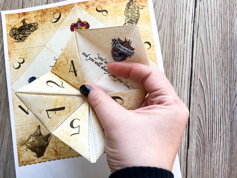 Sorting Hat Fortune Teller Cootie Catcher. PRINTABLE Origami Party Game ...