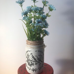 Hand Painted Atlas Strong Shoulder Mason Jar