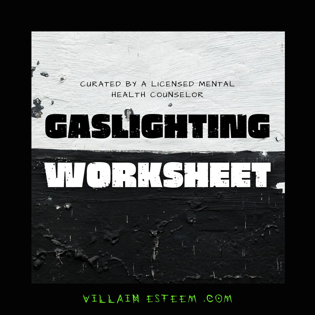 Gaslighting Worksheet Made by a Counselor LMHC Etsy