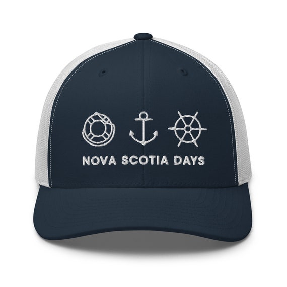NAUTICAL ANCHOR HAT Maritime Icons Embroidered Trucker Hat Nova Scotia Days  Men Boating Hats Handmade Captain Mesh Back Hat -  Canada