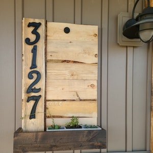 Custom made address / planter box.