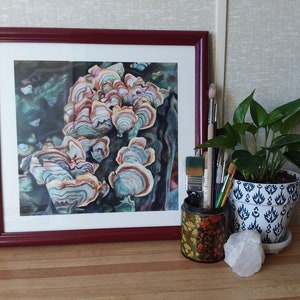 Turkey Tail from Pennsylvania woods- limited edition signed giclée print