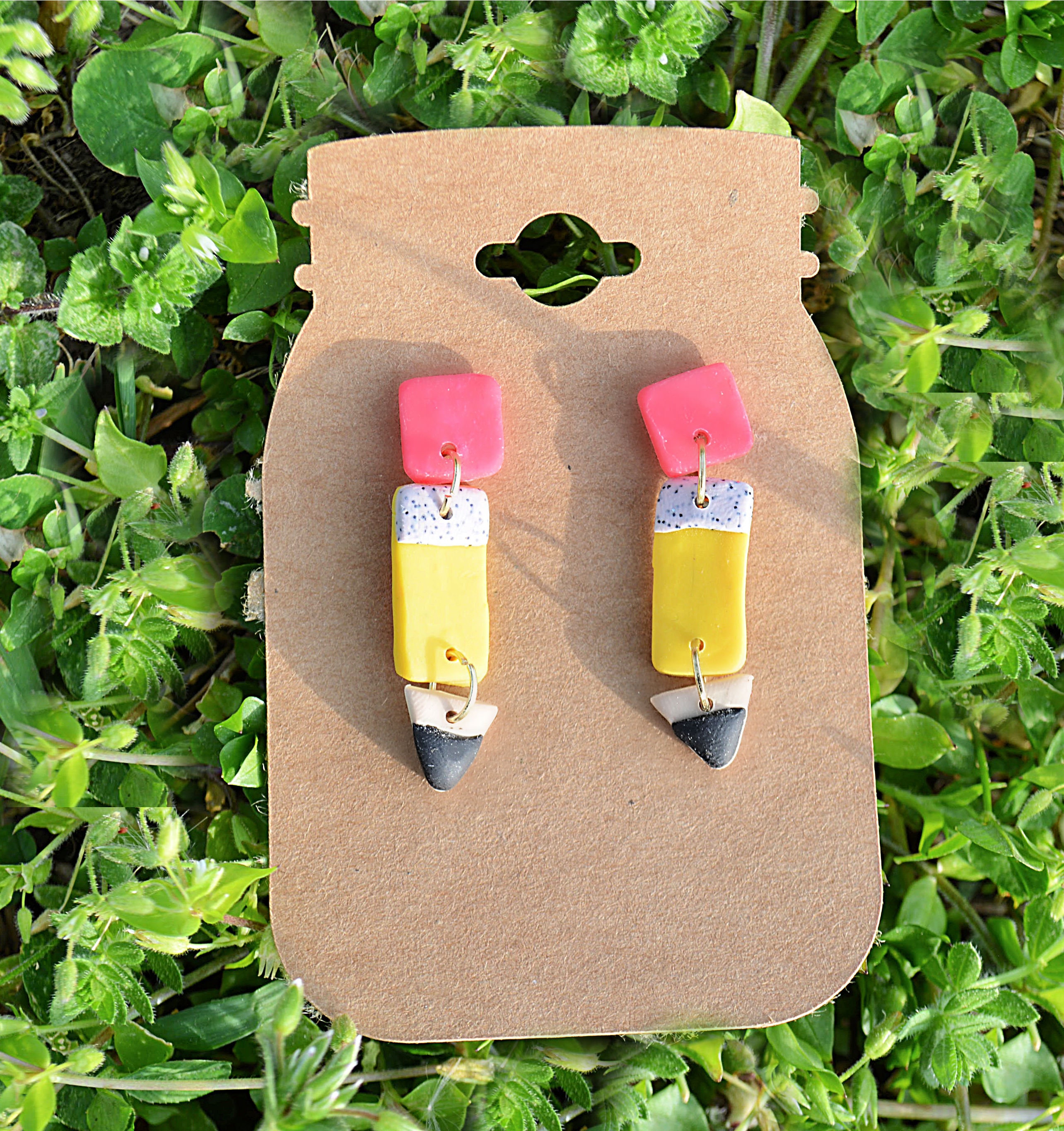 TEACHER GIFTS Teacher Earrings Whimsical Clay Earrings Etsy UK