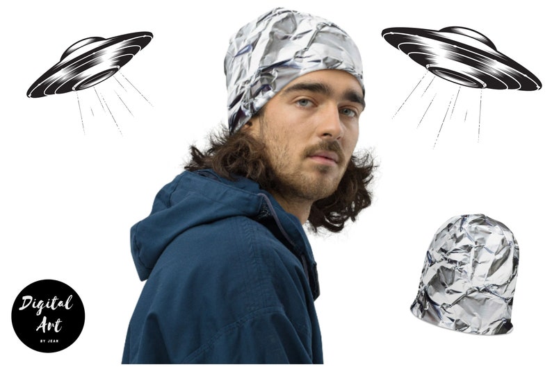 Tin Foil Hat Beanie, Tin Foil Hat, Tinfoil Hat, Tinfoil Hat Beanie, Alex Jones, Conspiracy Theory Clothing, Conspiracy Beanie, Unisex Beanie image 2