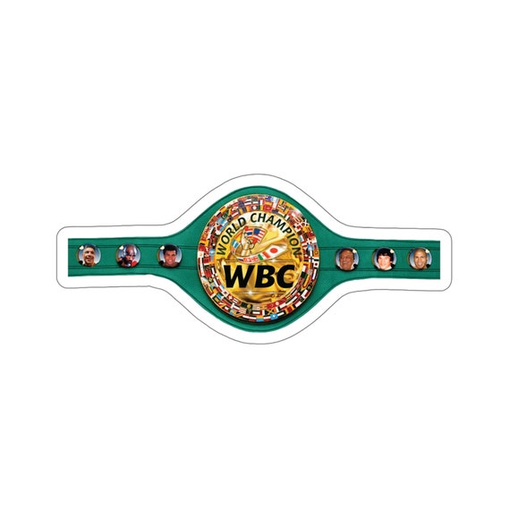 WBCボクシングチャンピオンベルトステッカー - 透明または白ビニール