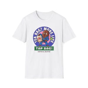 Chemise de sac de claquettes, t-shirt de sachet de thé étouffant de grain de café, cadeau de combat de BJJ drôle, T-shirt de grappling de jiujitsu caféiné