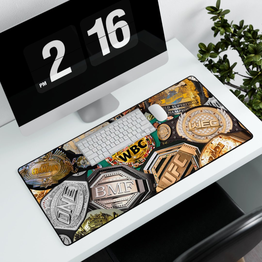 Combat Sports Championship Belts Desk Mats, MMA, Boxing & Kickboxing