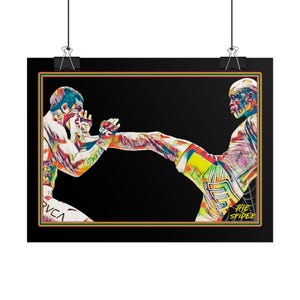 Sparta Front Kick Of Doom Rolled Posters, Anderson Silva Rolled Posters, The Spider Anderson Silva Posters, Customizable MMA Wall Art